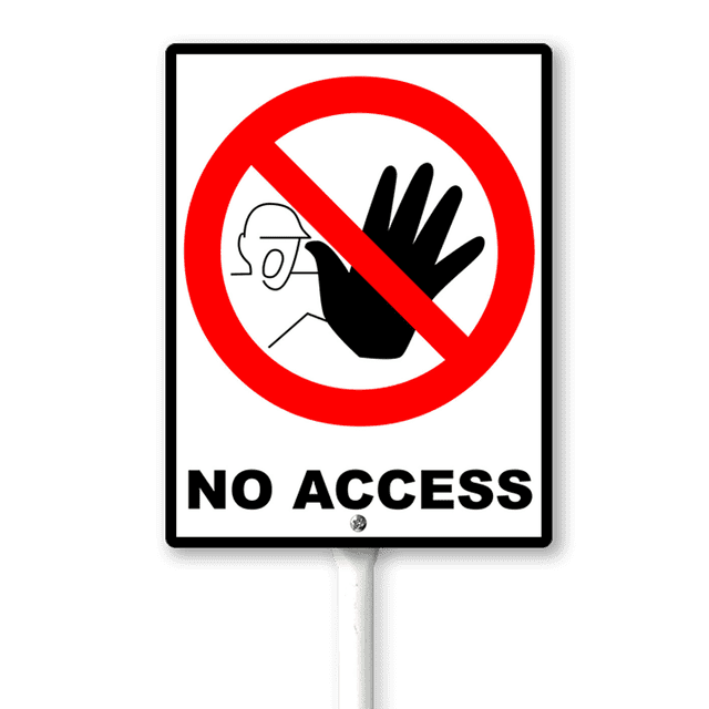 Eveokoki No Access Yard Sign with Stake 8x12inch Rustproof Outdoor ...