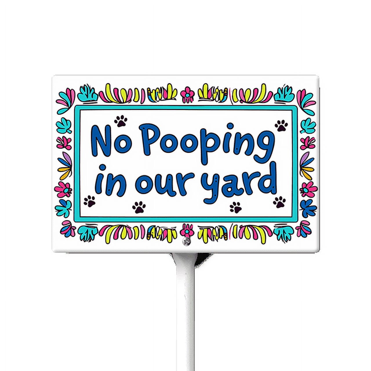 Eveokoki No Pooping In Our Yard Sign, No poop sign, 12 x 8 Inch ...