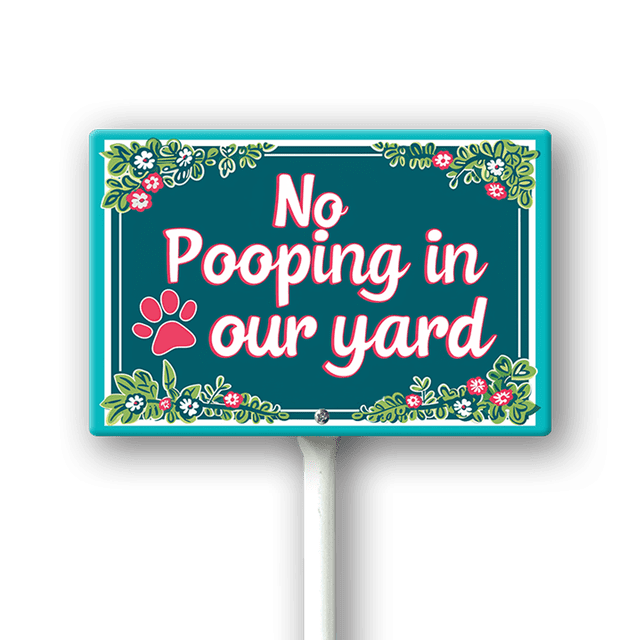 Eveokoki No Pooping In Our Yard Sign, No poop sign, 12 x 8 Inch ...