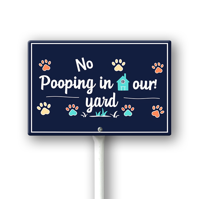 Eveokoki No Pooping In Our Yard Sign, No poop sign, 12 x 8 Inch ...