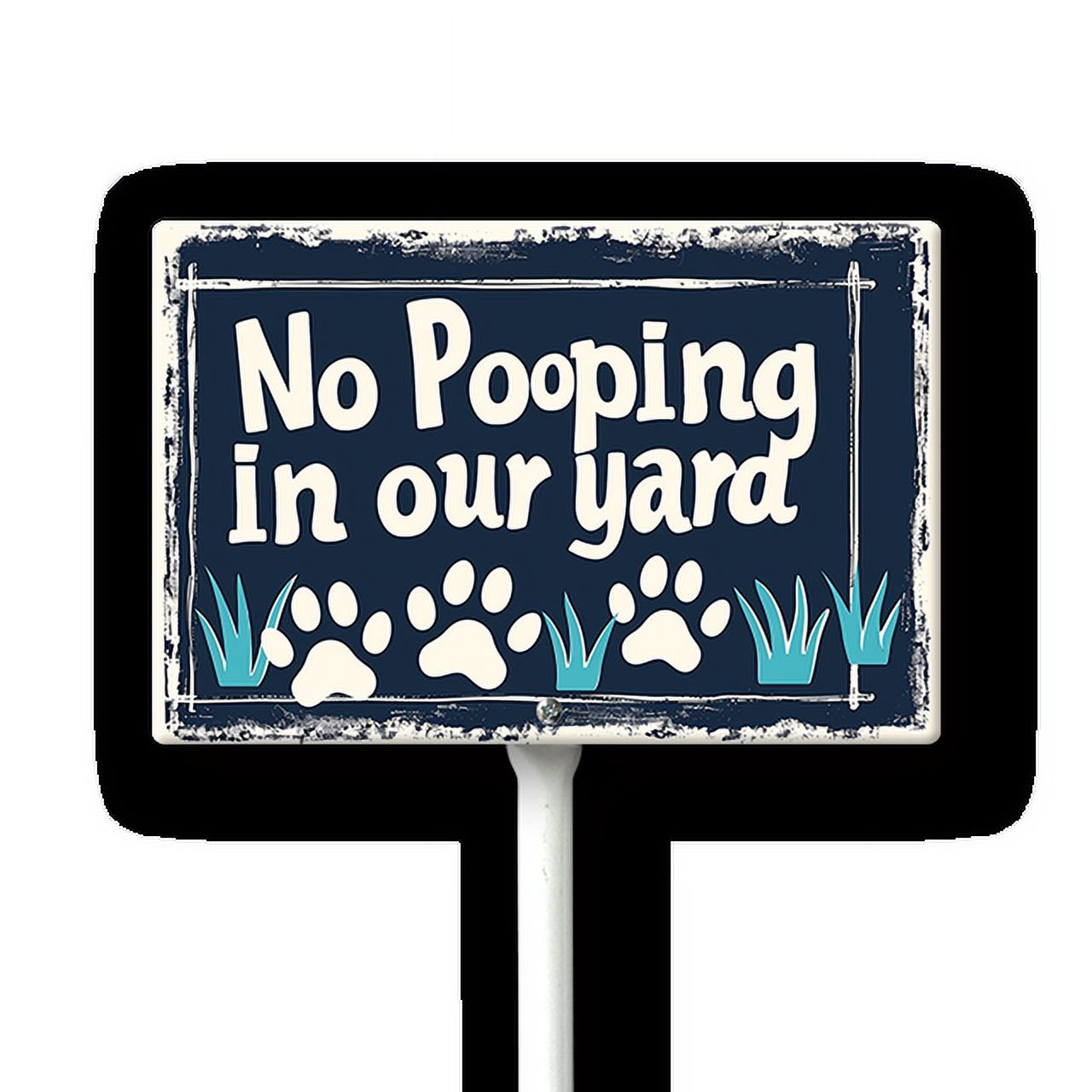 Eveokoki No Pooping In Our Yard Sign, No poop sign, 12 x 8 Inch ...