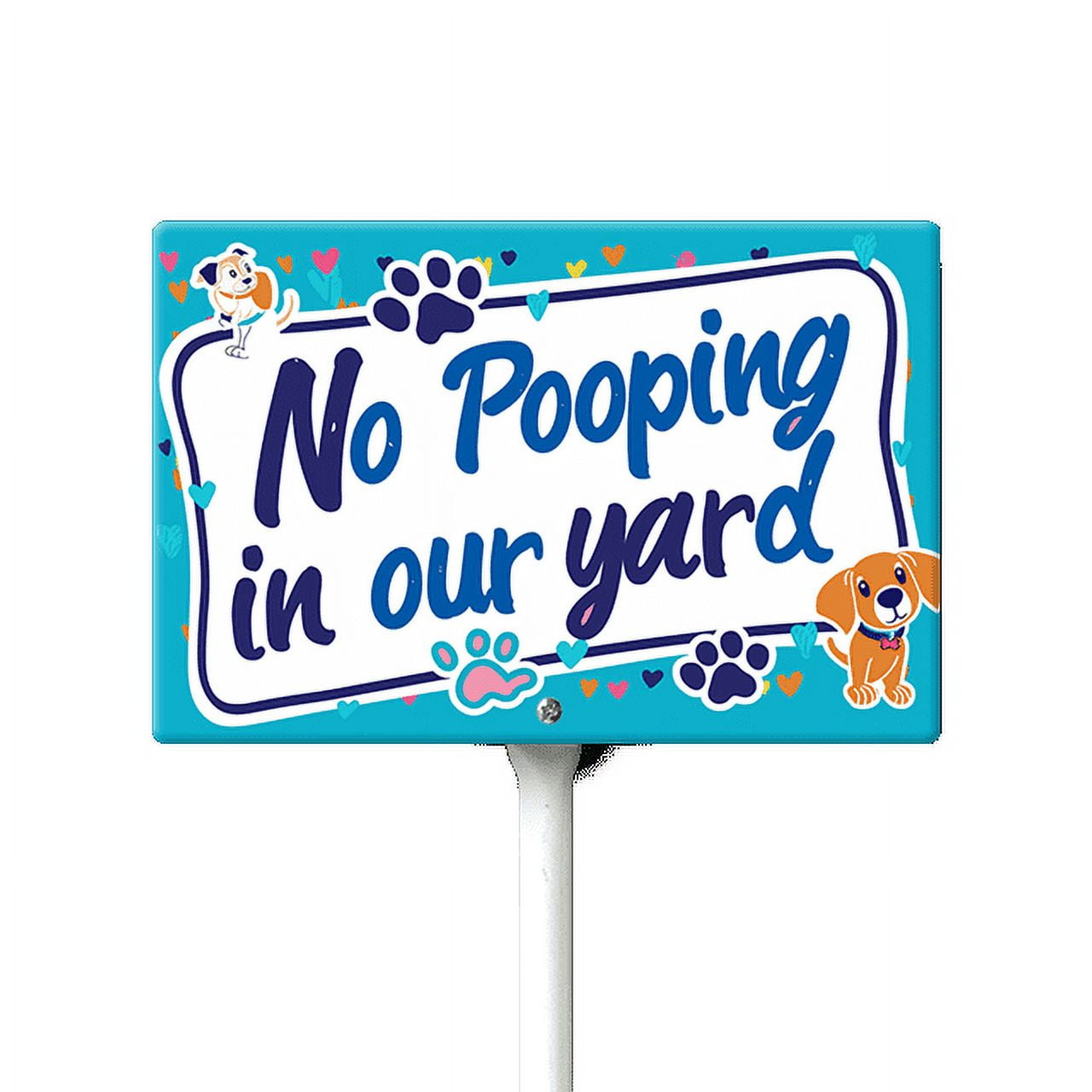 Eveokoki No Pooping In Our Yard Sign, No poop sign, 12 x 8 Inch ...