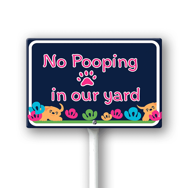Eveokoki No Pooping In Our Yard Sign, No poop sign, 12 x 8 Inch ...
