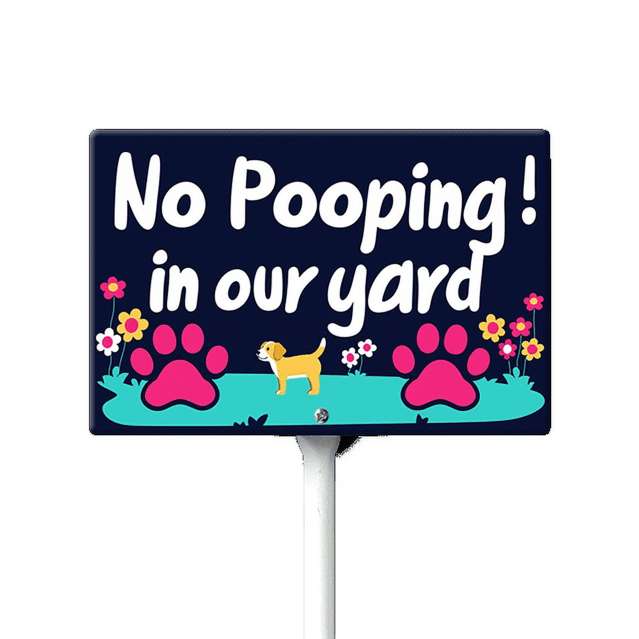 Eveokoki No Pooping In Our Yard Sign, No poop sign, 12 x 8 Inch ...