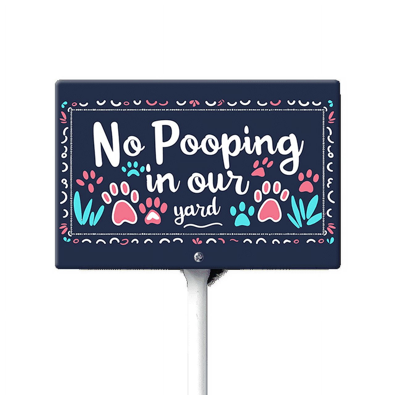 Eveokoki No Pooping In Our Yard Sign, No poop sign, 12 x 8 Inch ...