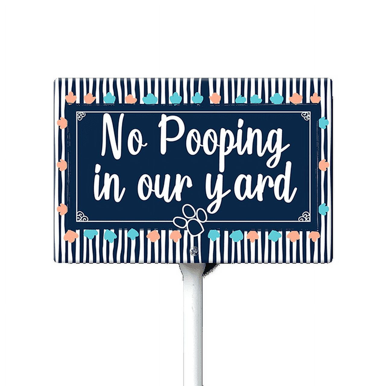 Eveokoki No Pooping In Our Yard Sign, No poop sign, 12 x 8 Inch ...
