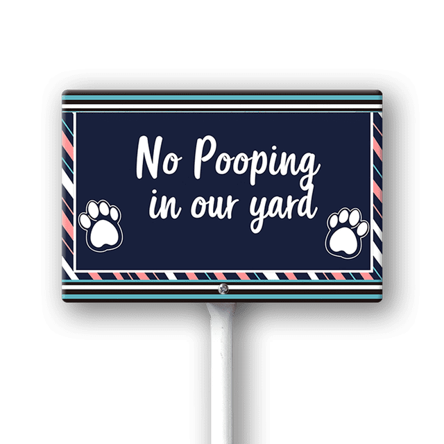 Eveokoki No Pooping In Our Yard Sign, No poop sign, 12 x 8 Inch ...