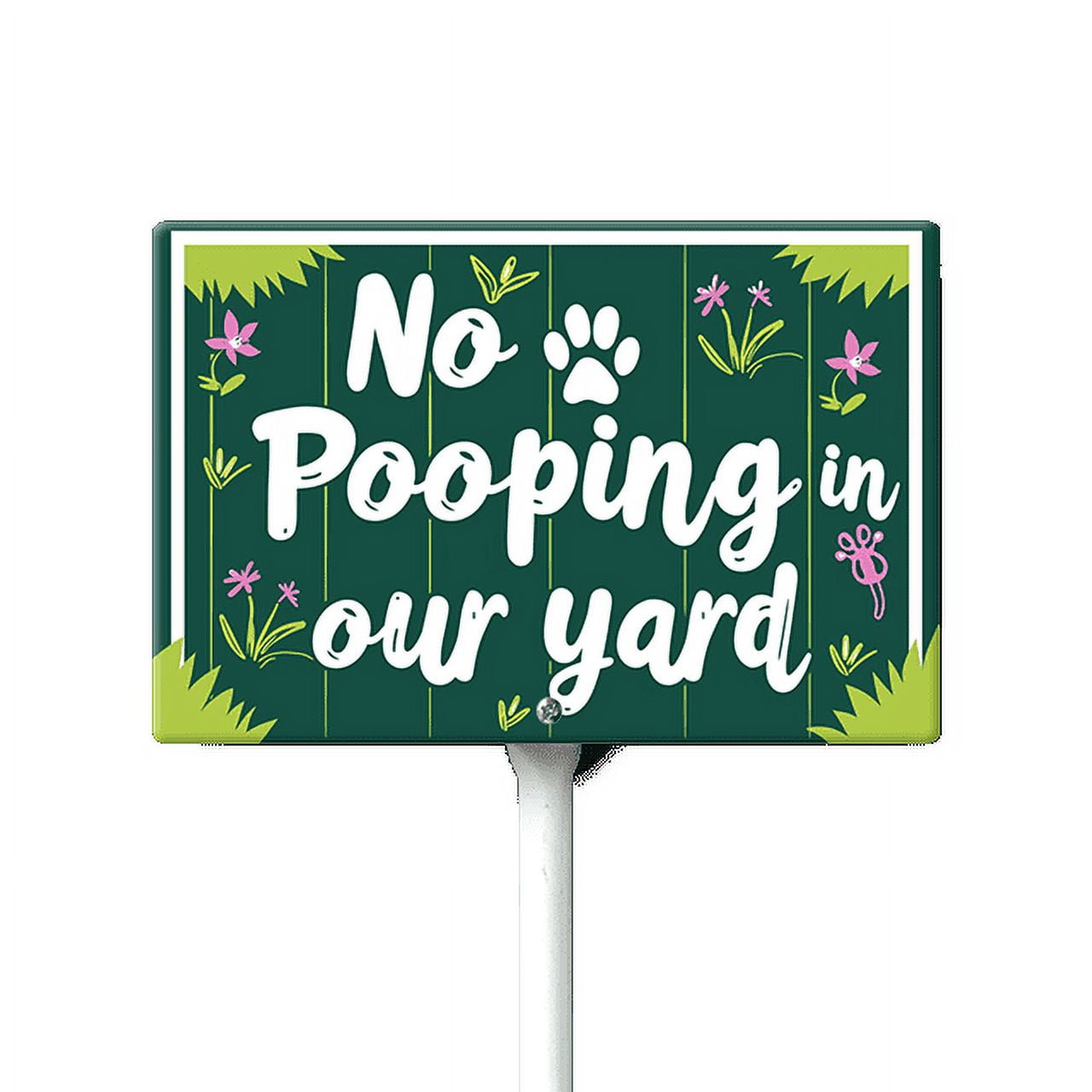 Eveokoki No Pooping In Our Yard Sign, No poop sign, 12 x 8 Inch ...