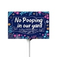 thumbnail image 1 of Eveokoki No Pooping In Our Yard Sign, No poop sign, 12 x 8 Inch Aluminum Sign With Metal Stakes, Keep Dogs Off Lawn, Weatherproof, Easy To Install, 1 of 1