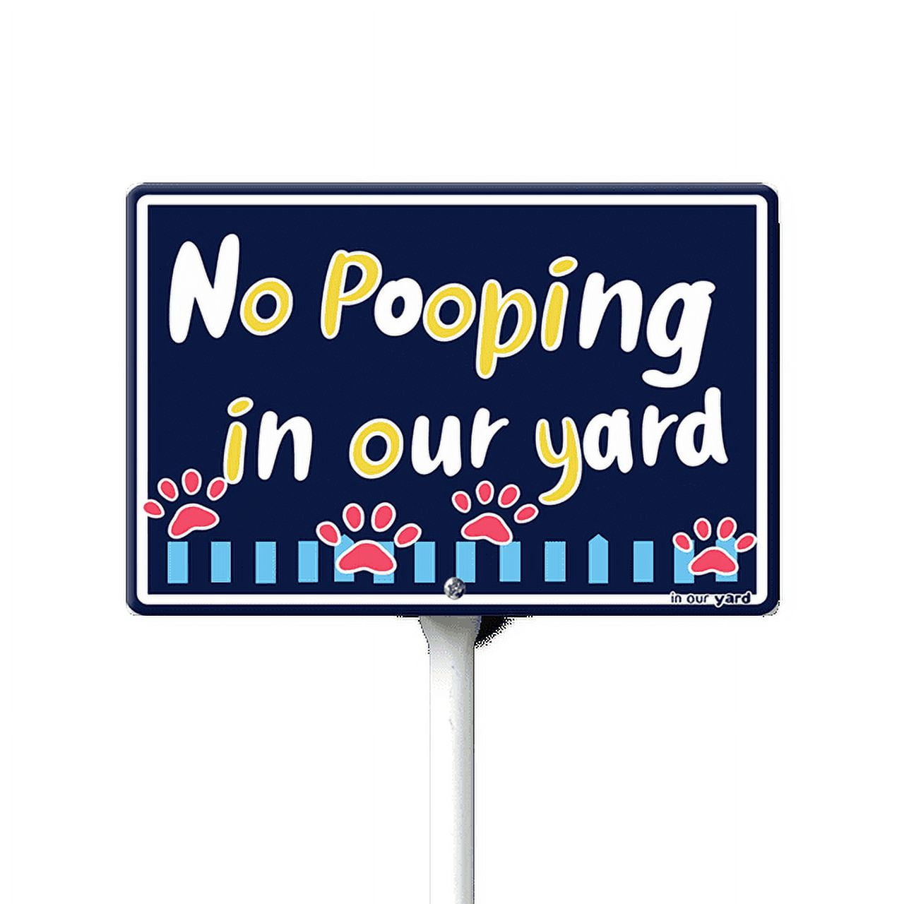 Eveokoki No Pooping In Our Yard Sign, No poop sign, 12 x 8 Inch ...