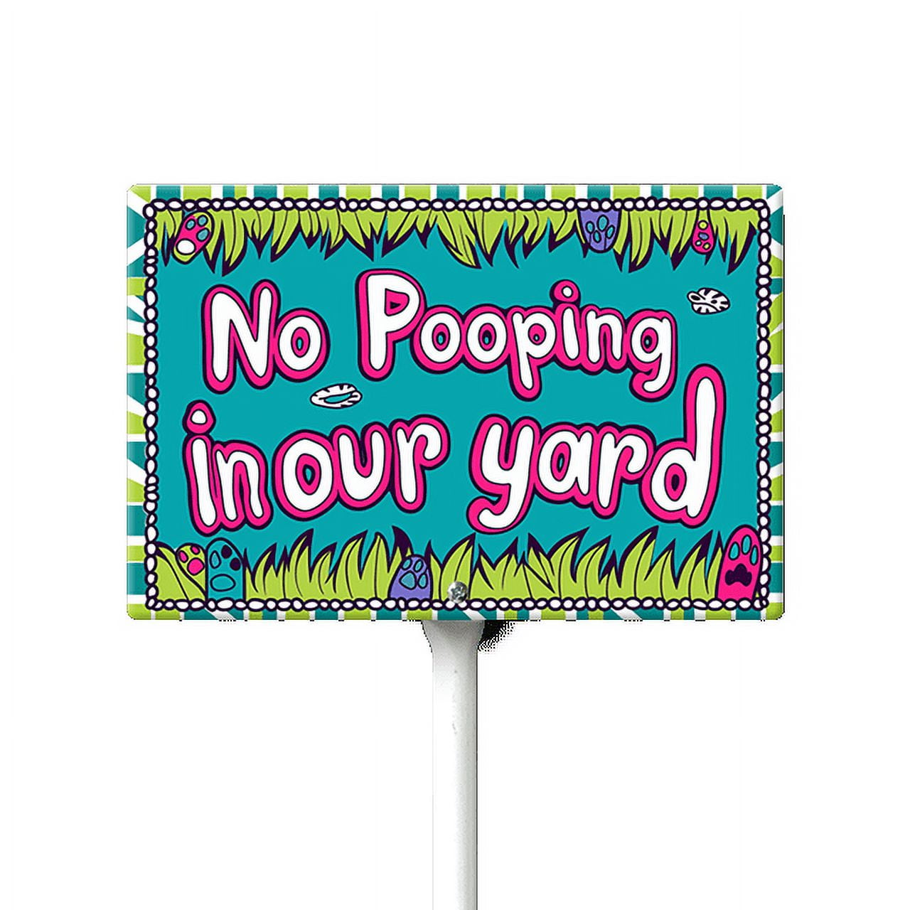 Eveokoki No Pooping In Our Yard Sign, No poop sign, 12 x 8 Inch ...