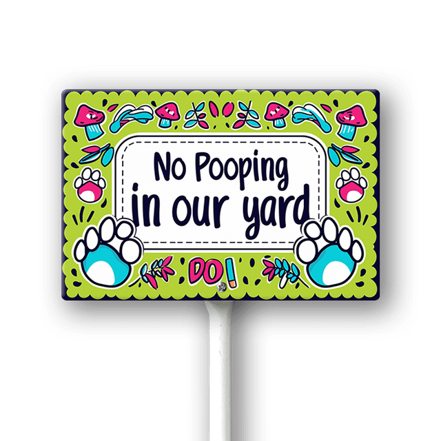 Eveokoki No Pooping In Our Yard Sign, No poop sign, 12 x 8 Inch ...
