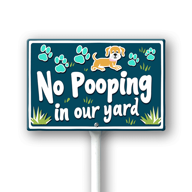 Eveokoki No Pooping In Our Yard Sign, No poop sign, 12 x 8 Inch ...