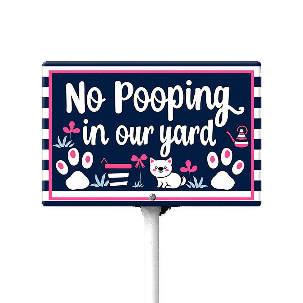 Eveokoki No Pooping In Our Yard Sign, No poop sign, 12 x 8 Inch ...