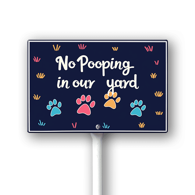 Eveokoki No Pooping In Our Yard Sign, No poop sign, 12 x 8 Inch ...