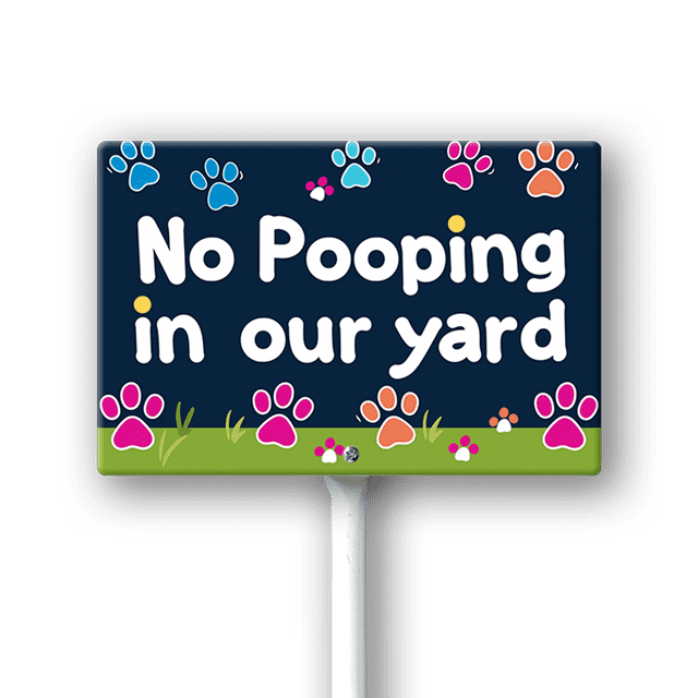 Eveokoki No Pooping In Our Yard Sign, No poop sign, 12 x 8 Inch ...