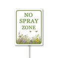 thumbnail image 1 of Eveokoki No Spray Zone Aluminum Sign with Stake Metal Yard Sign Garden Signs Outdoor for Lawn Yard Garden Decor, Easy to Install 7In x 8.8In, 1 of 6
