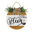 thumbnail image 1 of Eveokoki O Come Let Us Adore Him Decorations Wreath, Wooden Hanging Sign Rustic Wooden Holiday Decor for Front Door Porch Window Wall Farmhouse Indoor Outdoor Decorations 11x11Inch, 1 of 7