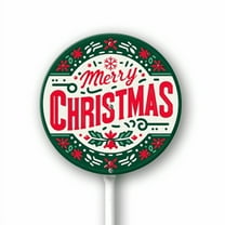 Eveokoki Outdoor Christmas Decorations - Merry Christmas Aluminum Garden Stakes for Yard, Winter Holiday Signs for Outside Lawn, Porch, Pathway Xmas Decor 9.2x9.2Inch