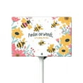 thumbnail image 1 of Eveokoki Pardon Our Weeds We're Feeding The Bees Retro Aluminum Sign With Stake Decoration Painting Sign For Home Garden Yard Lawn Farm Garden Garage Outdoor Decor 8X12Inch, 1 of 6