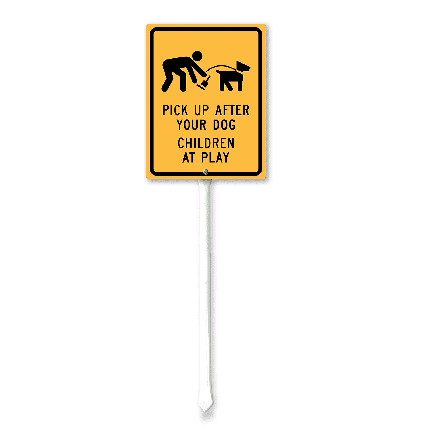 Eveokoki Pick Up After Your Dog Children At Play Yard Sign with Metal