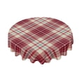 thumbnail image 1 of Eveokoki Plaid Tartan Round Tablecloths 60 Inch Holiday Tablecloth Decor Autumn Winter Table Cloth Polyester Fabric Season Outside Table Cover for Kitchen Outdoor Indoor Party, 1 of 5