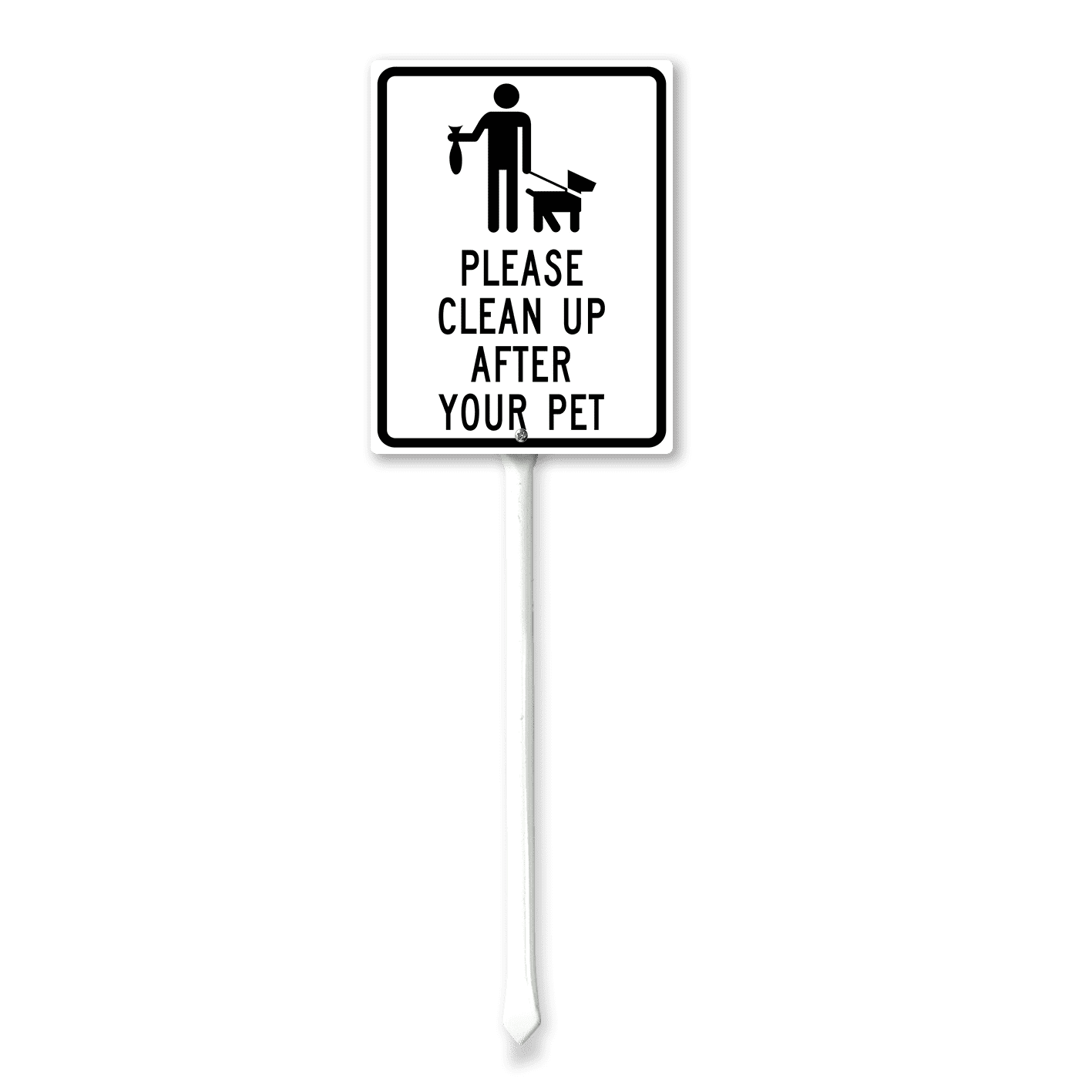 Eveokoki Please Clean Up After Your Pet Yard Sign with Metal Stake