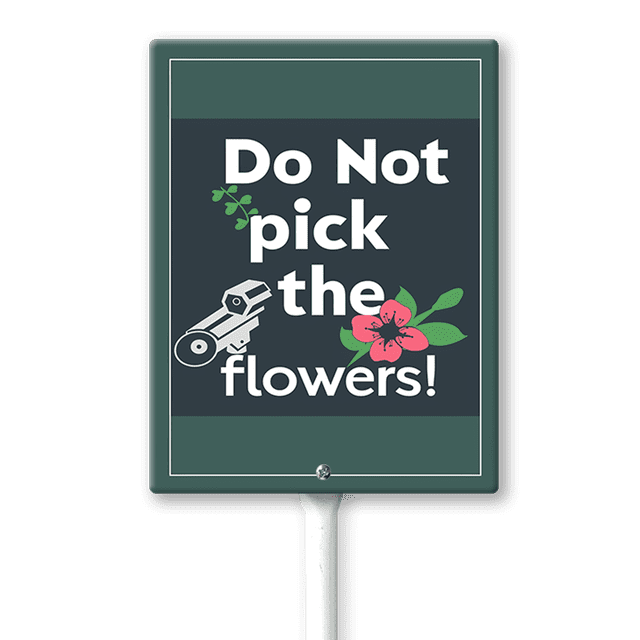 Eveokoki Please Do Not Pick The Flowers Sign with Stake Metal Yard Sign ...