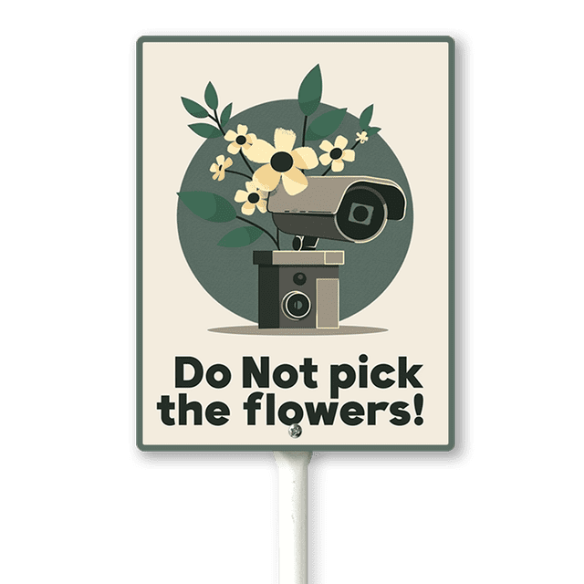 Eveokoki Please Do Not Pick The Flowers Sign with Stake Metal Yard Sign ...