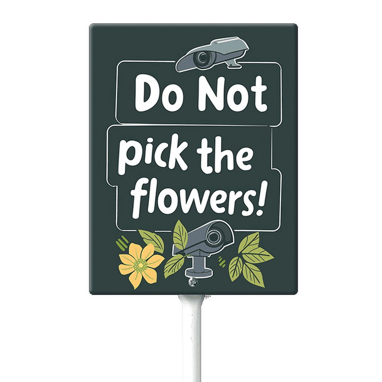 Eveokoki Please Do Not Pick The Flowers Sign with Stake Metal Yard Sign ...