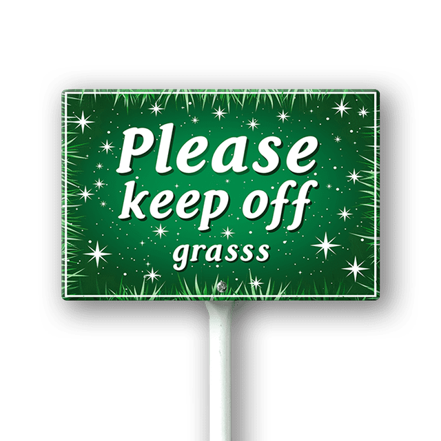 Eveokoki Please Keep Off The Grass Sign 12" x 8" Stay Off Grass Yard ...