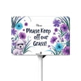thumbnail image 1 of Eveokoki Please Keep Off Grass! Thank You! Sign, 12" x8" Stay Off Grass Aluminum Signs with Metal Stakes,UV Protected,Weatherproof,Fade Resistant,Easy to Mount, 1 of 6