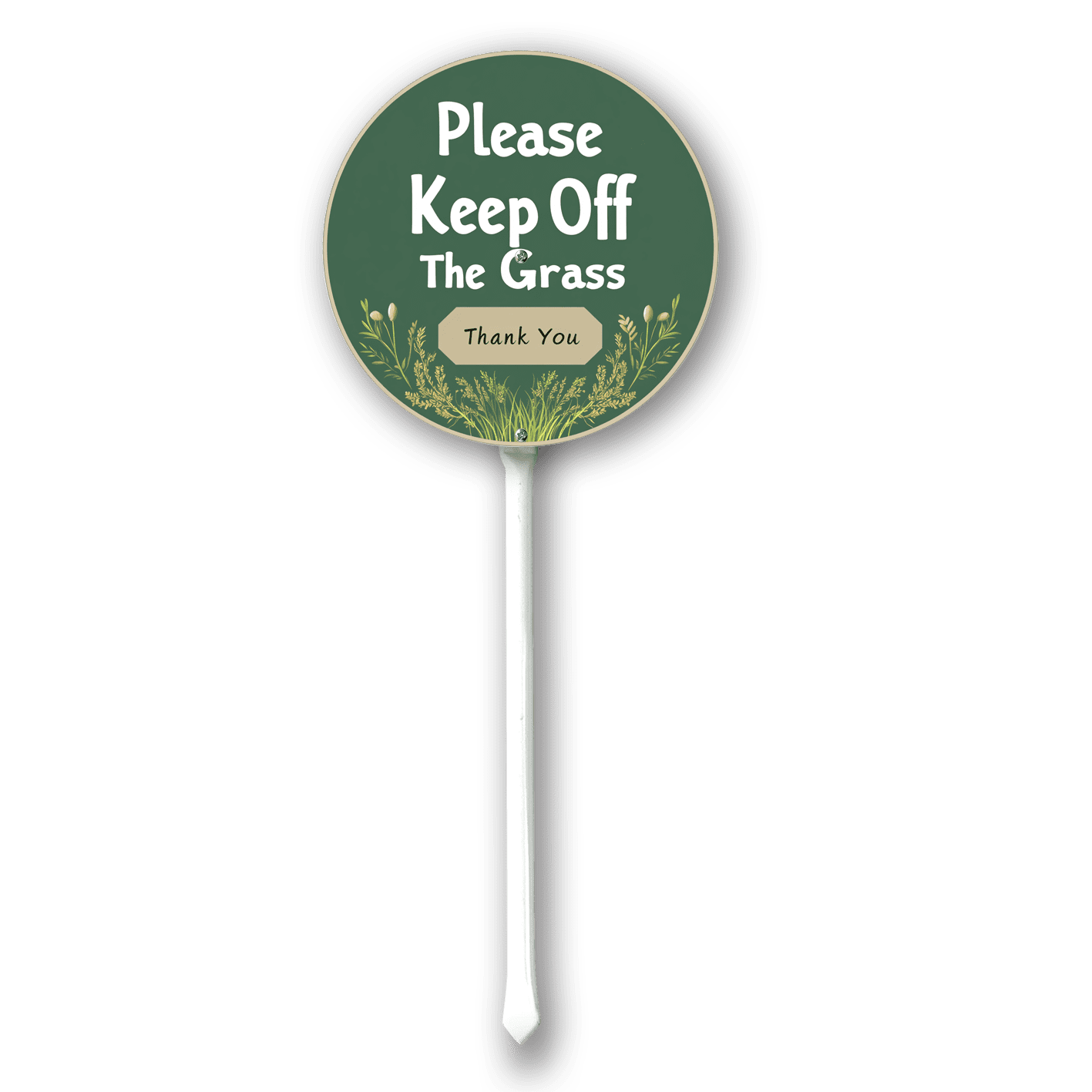 Eveokoki Please Keep Off The Grass Yard Sign Stake, Round Grass Warning ...