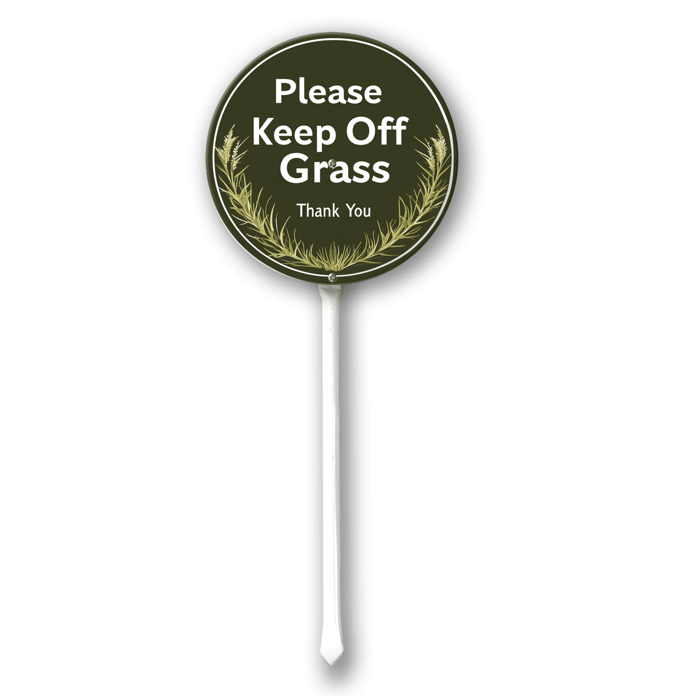 Eveokoki Please Keep Off Grass Yard Sign Stake, Round Grass Warning ...