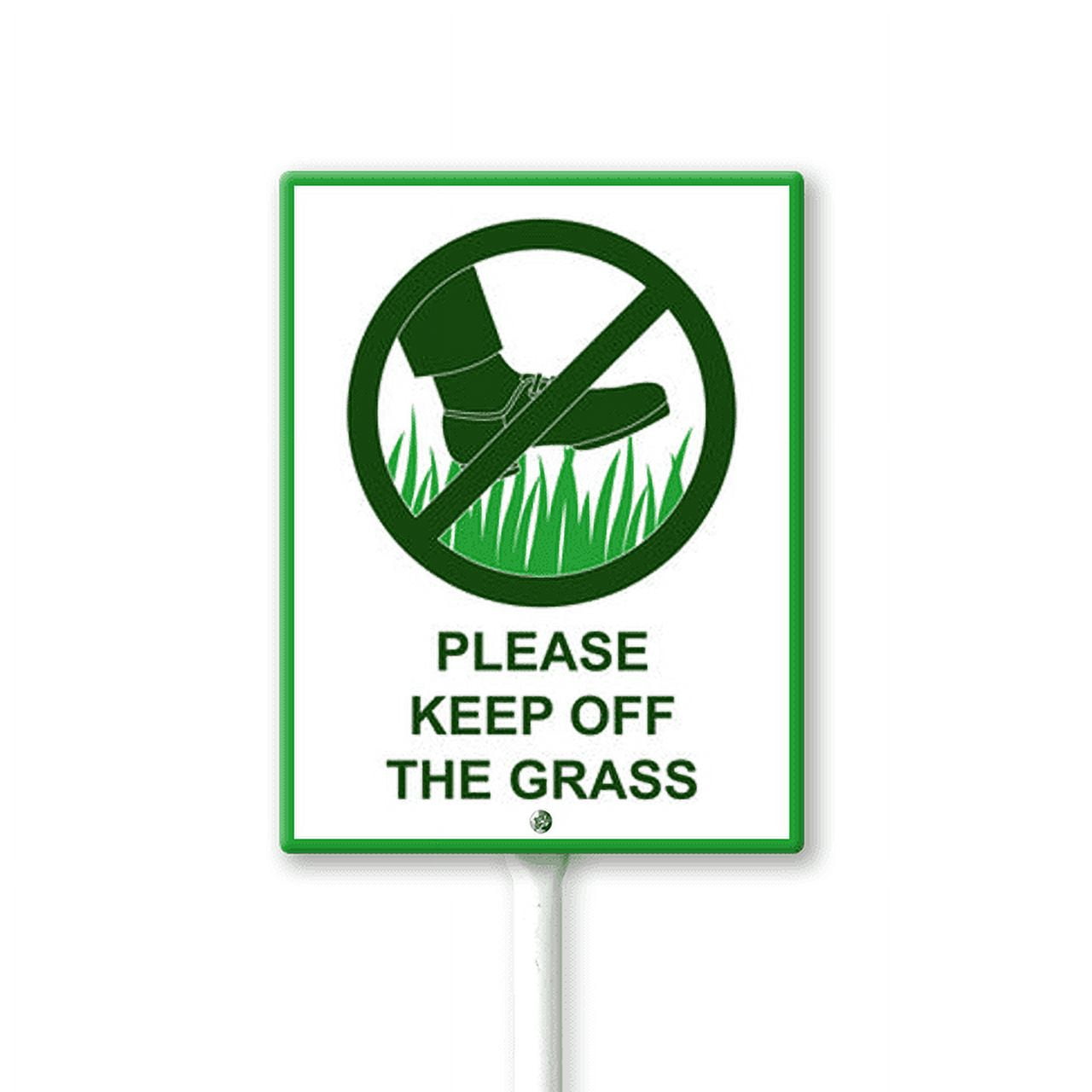 Eveokoki Please Keep Off The Grass Yard Sign with Stakes 4.6x6in ...