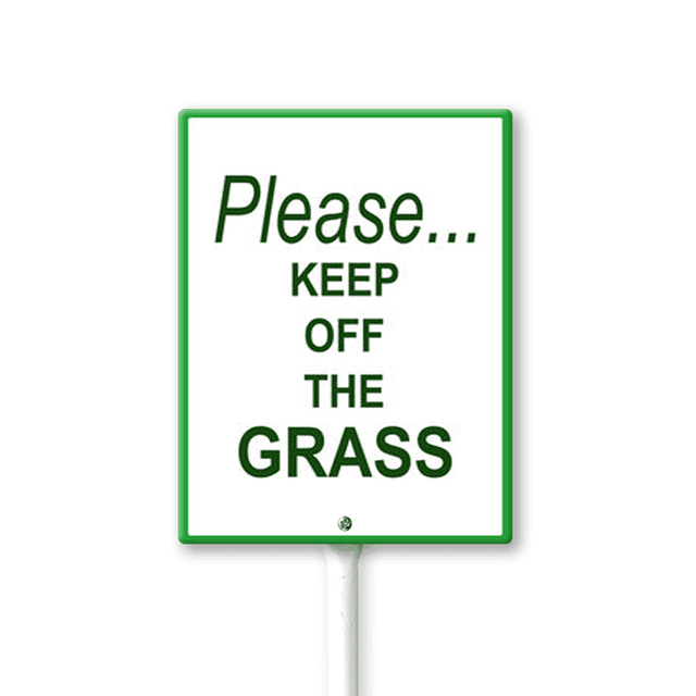 Eveokoki Please...Keep Off The Grass Yard Sign with Stakes 4.6x6in ...
