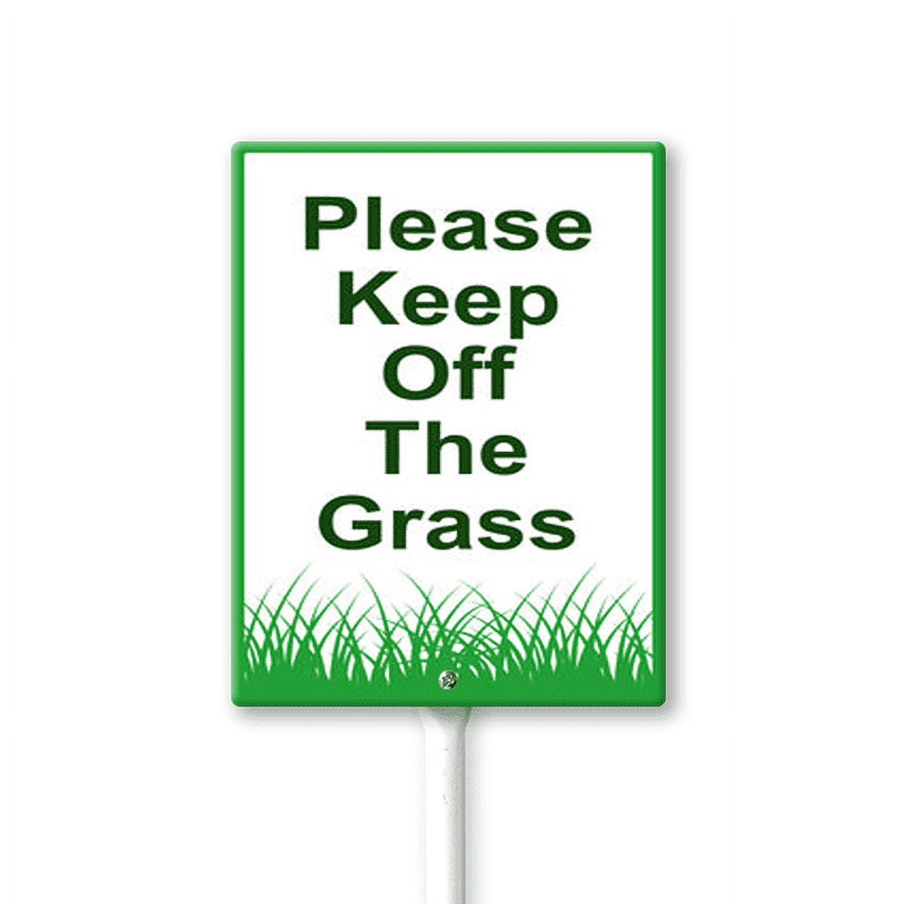 Eveokoki Please Keep Off The Grass Yard Sign with Stakes 7x8.8in ...