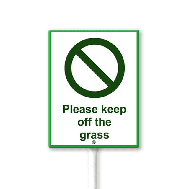 Eveokoki Please Keep Off The Grass Yard Sign with Stakes 7x8.8in ...