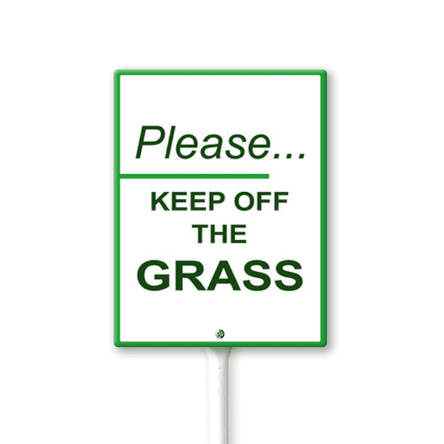 Eveokoki Please...Keep Off The Grass Yard Sign with Stakes 7x8.8in ...