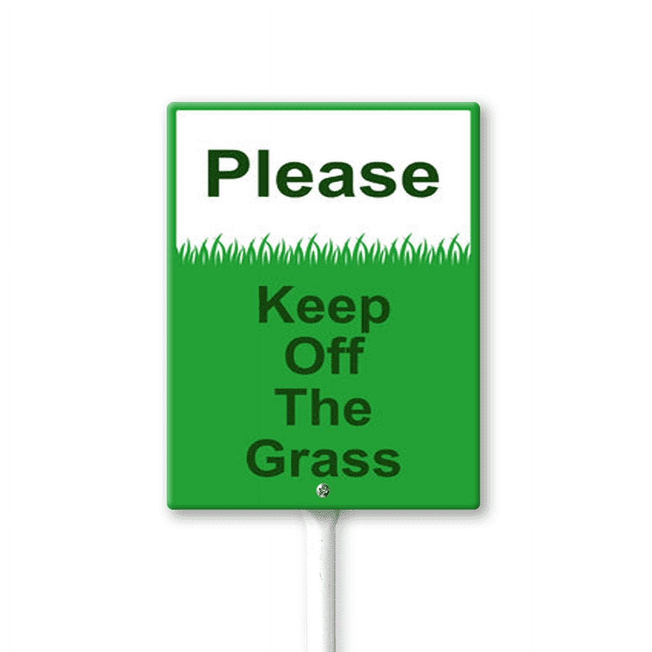 Eveokoki Please Keep Off The Grass Yard Sign with Stakes 7x8.8in ...