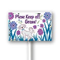 thumbnail image 1 of Eveokoki Please Keep Off Grass Sign, 12" x8" Stay Off Grass Aluminum Signs with Metal Stakes,UV Protected,Weatherproof,Fade Resistant,Easy to Mount, 1 of 6