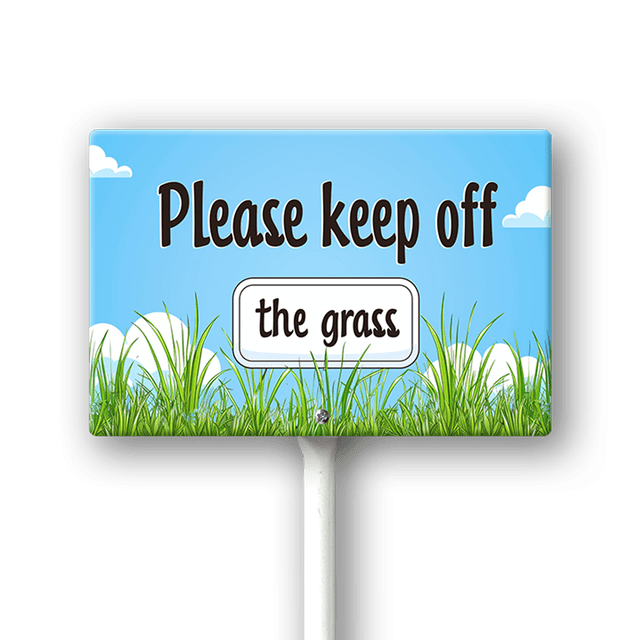 Eveokoki Please Keep Off The Grass Sign 12" x 8" Stay Off Grass Yard ...