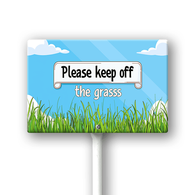Eveokoki Please Keep Off The Grass Sign 12" x 8" Stay Off Grass Yard ...