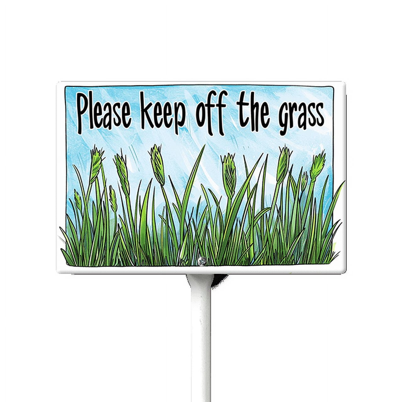 Eveokoki Please Keep Off The Grass Sign 12" x 8" Stay Off Grass Yard ...