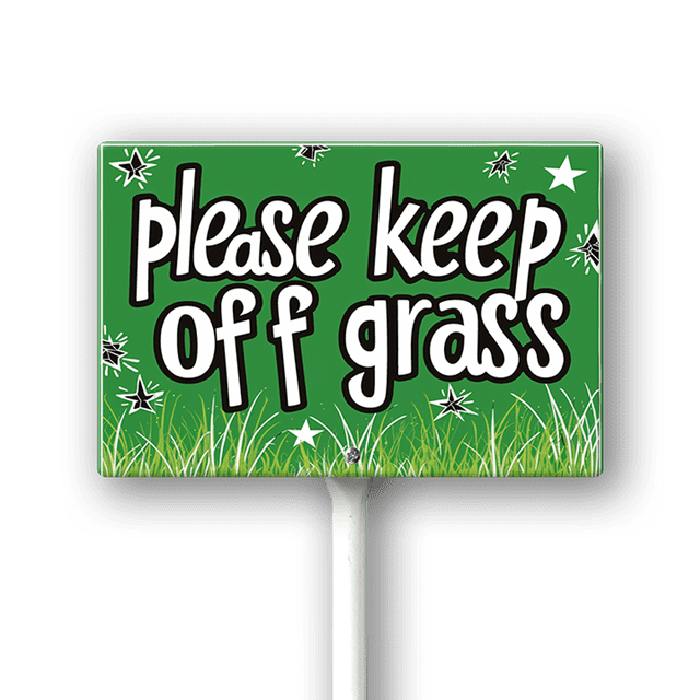 Eveokoki Please Keep Off The Grass Sign 12" x 8" Stay Off Grass Yard ...