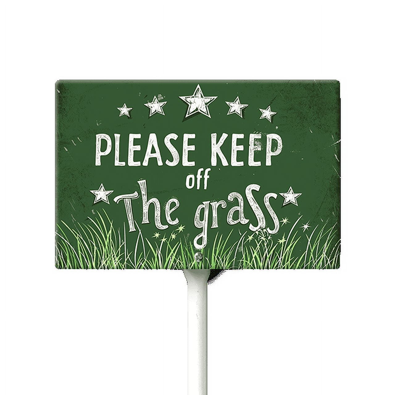 Eveokoki Please Keep Off The Grass Sign 12" x 8" Stay Off Grass Yard ...