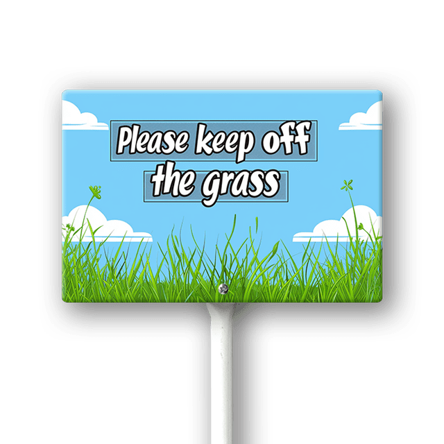 Eveokoki Please Keep Off The Grass Sign 12" x 8" Stay Off Grass Yard ...