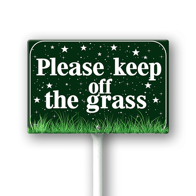 Eveokoki Please Keep Off The Grass Sign 12" x 8" Stay Off Grass Yard ...