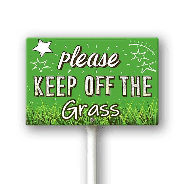 Eveokoki Please Keep Off The Grass Sign 12" x 8" Stay Off Grass Yard ...