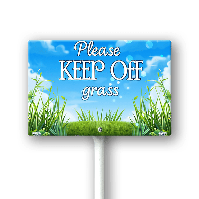 Eveokoki Please Keep Off The Grass Sign 12" x 8" Stay Off Grass Yard ...